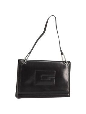 Authentic GUCCI Shoulder Bag Patent leather Black Silver 001 3033